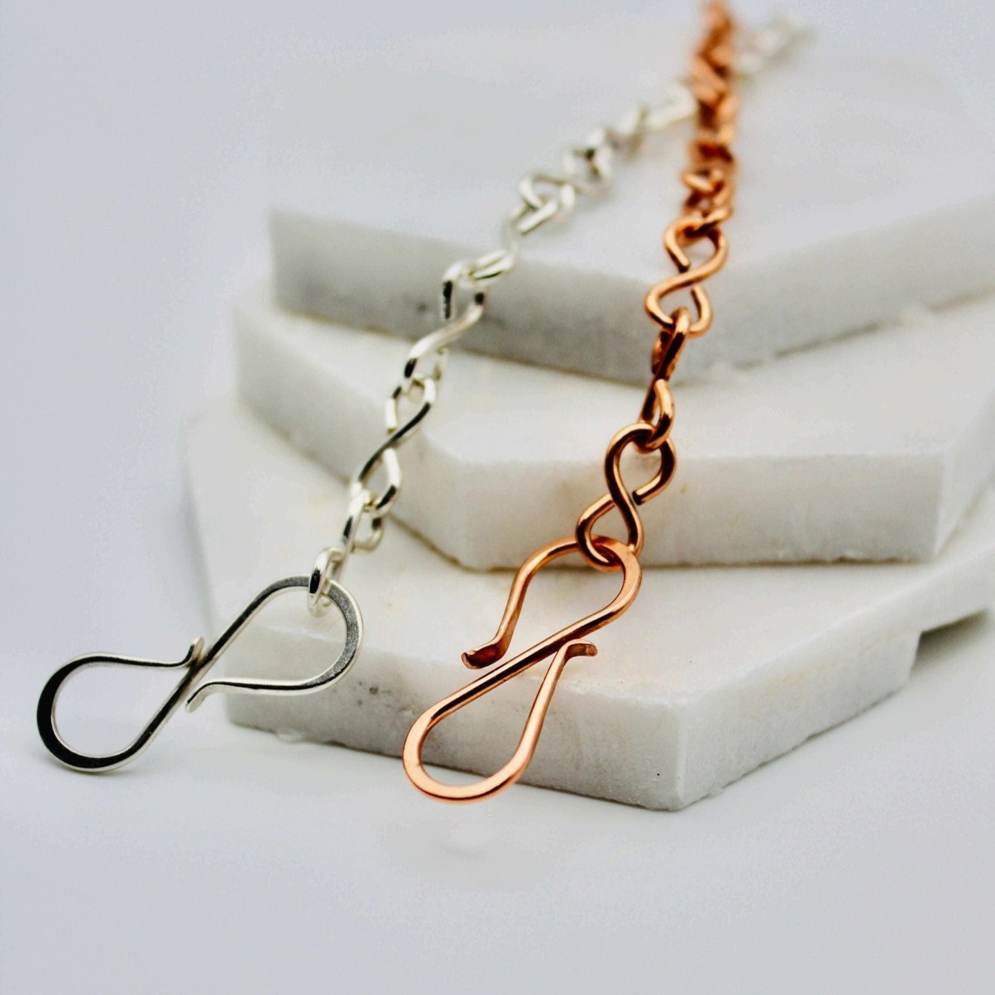 Infinity Wire Wrapped Bracelet in Sterling Silver
