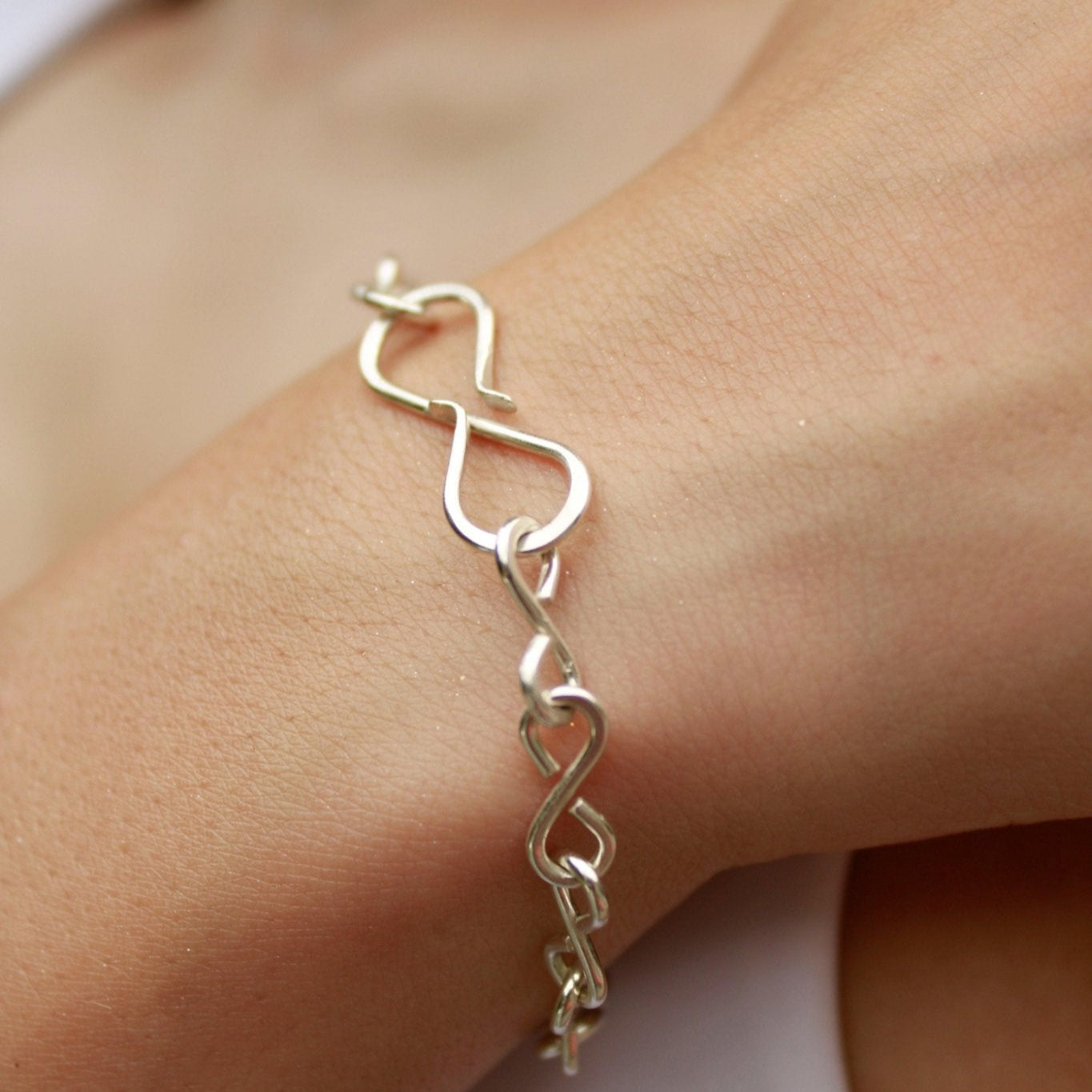 Sterling Silver Infinity Bracelet Handmade in USA – Carrie