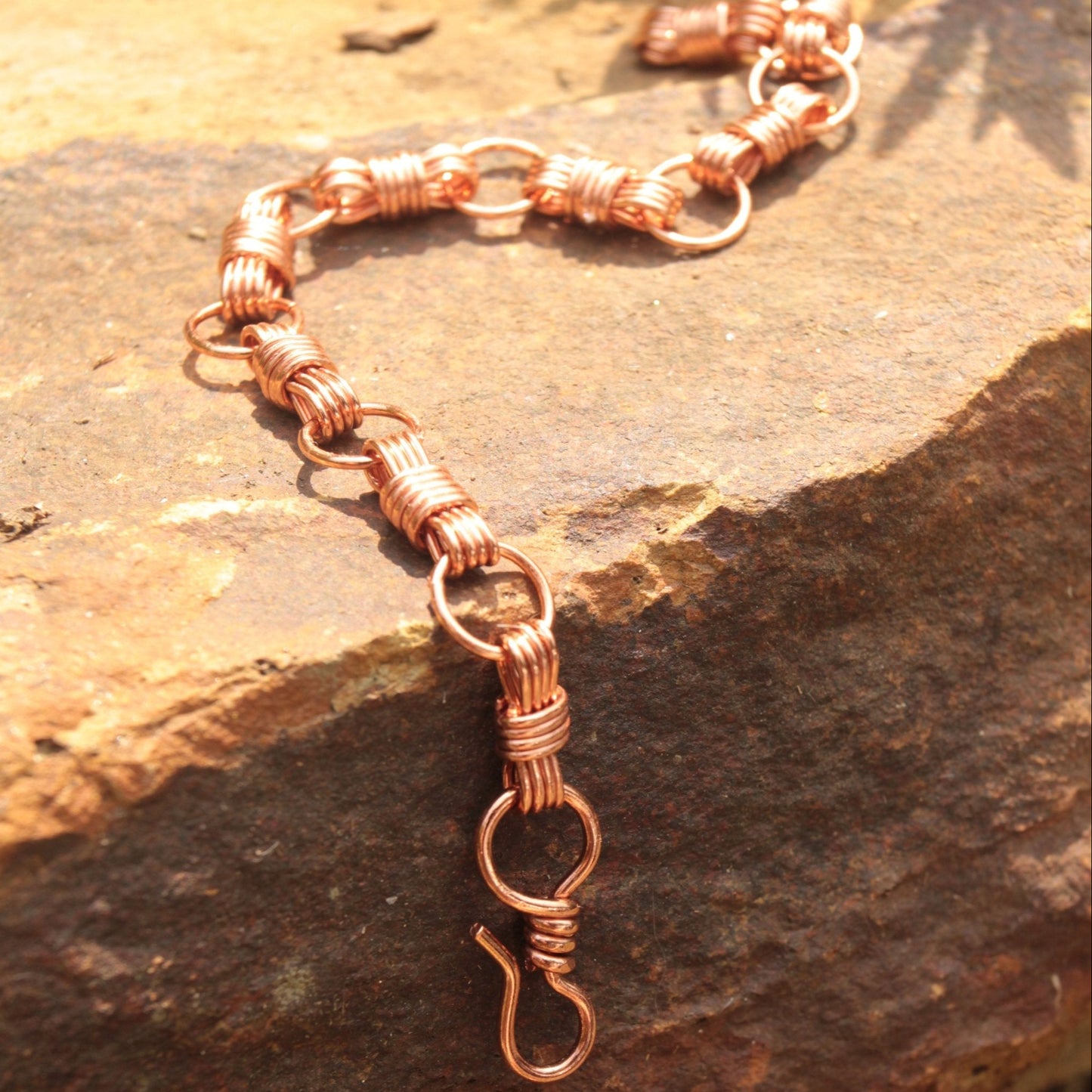 handcrafted copper bowtie link bracelet carrie foscato design