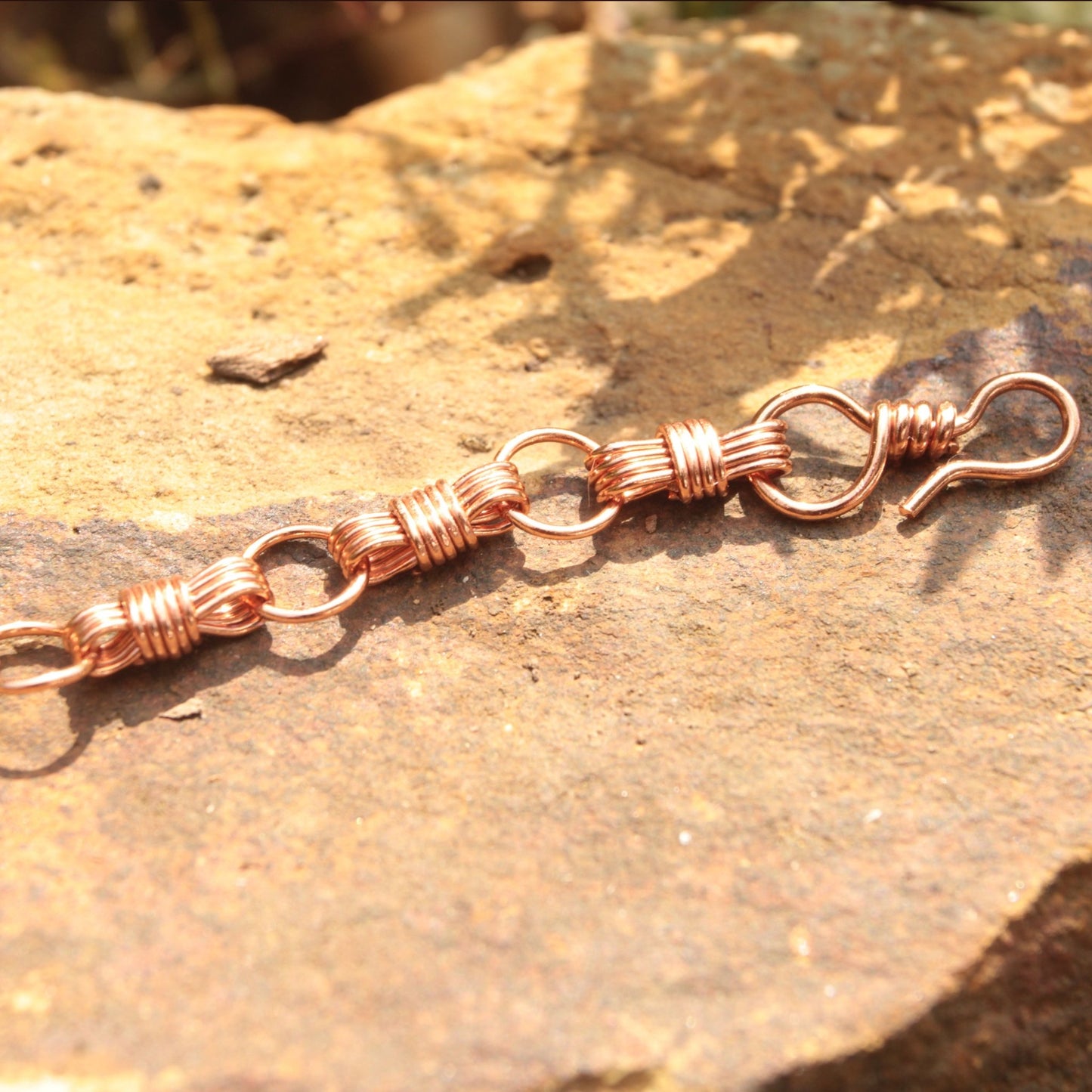 nautical equestrian inspired copper bracelet handmade by carrie foscato design