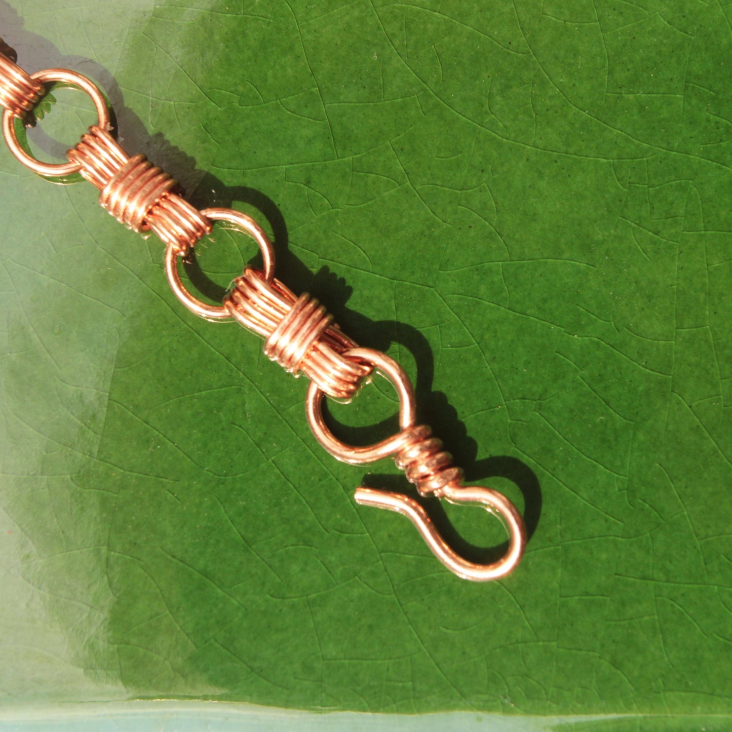 nautical equestrian inspired copper bracelet handmade by carrie foscato design