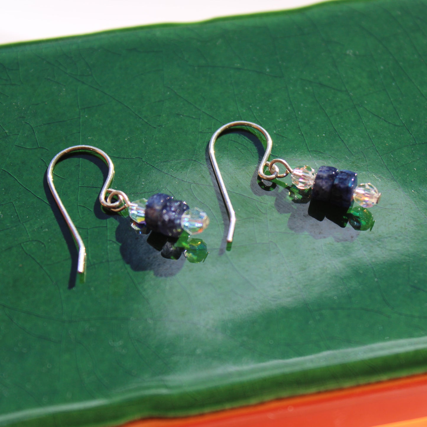 Darling Dangle Labradorite Crystal Sterling Silver Earrings