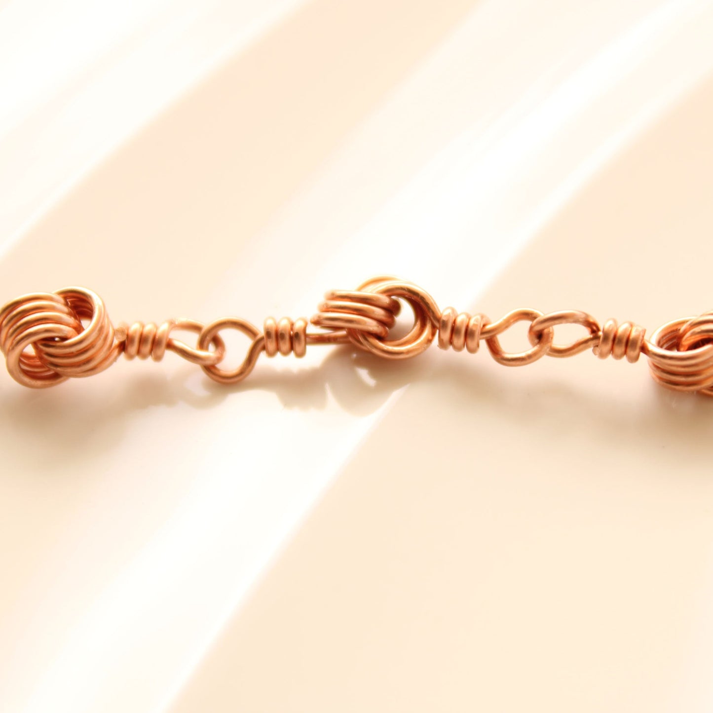 mini coil copper wire wrapped bracelet handmade in usa