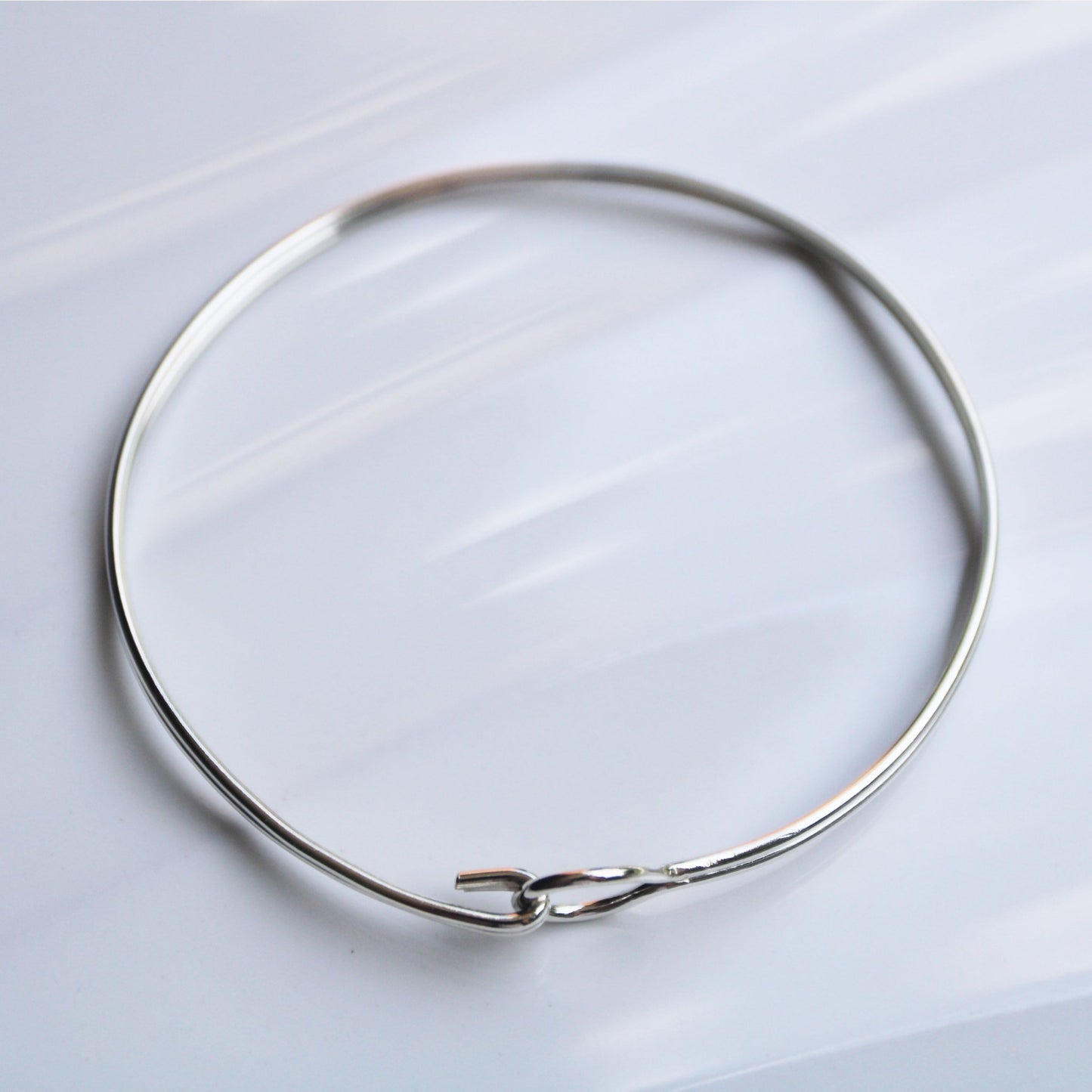 Sterling Silver Double Band Bangle – Modern & Minimalist Elegance