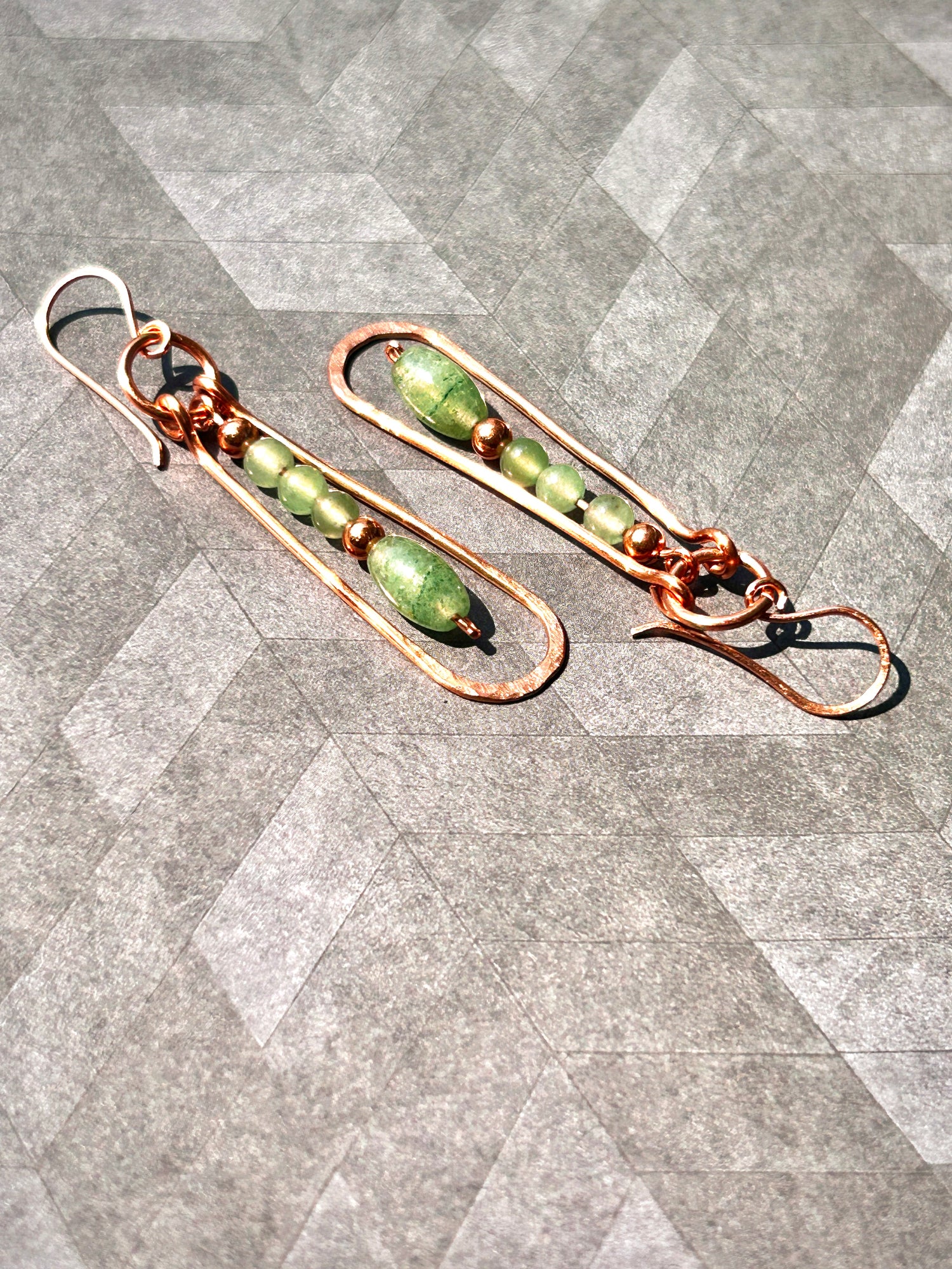 Copper sterling silver handmade handcrafted jewelry natural gemstones unique