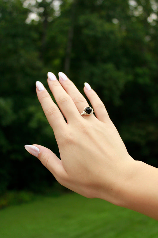 Black Onyx Sterling Silver Ring