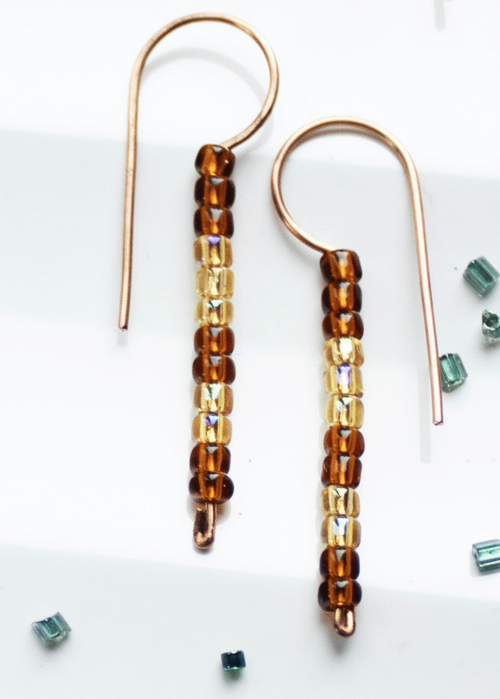 Minimalist Copper Drop Earrings