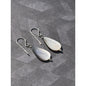 Mother of pearl teardrop sterling silver handmade earrings