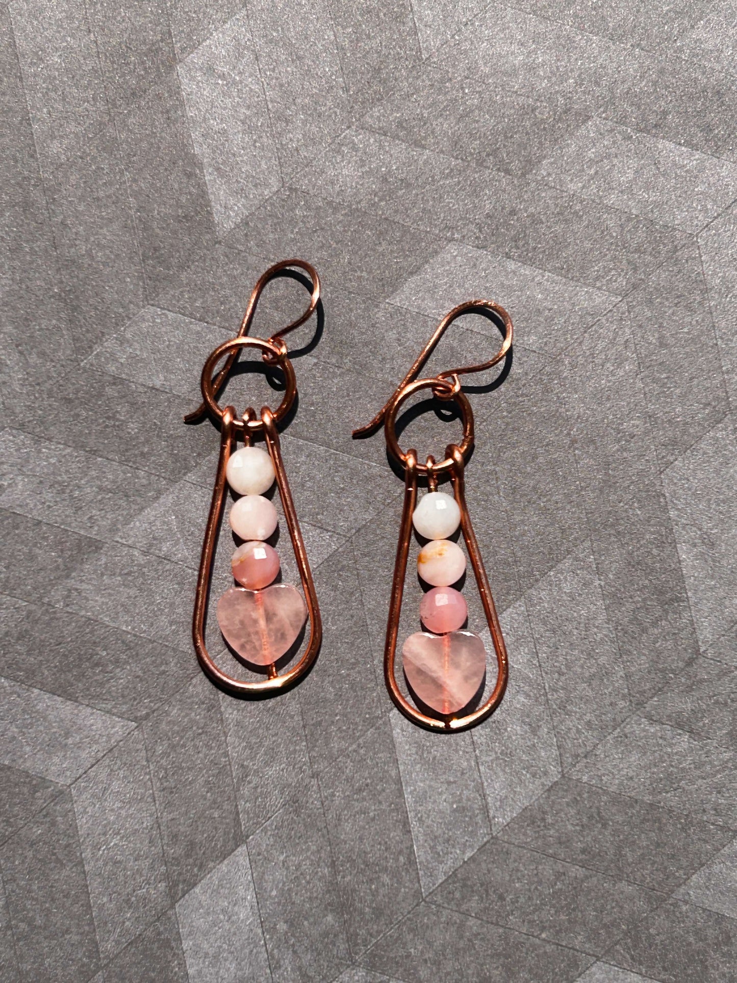 Pink Passion Copper Earrings