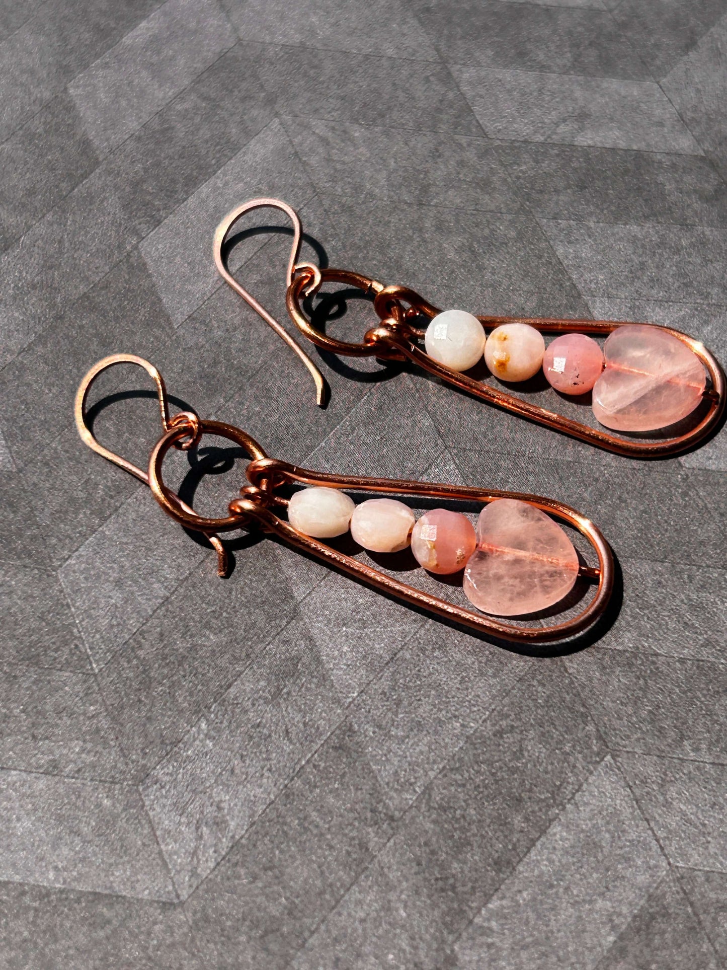 Pink Passion Copper Earrings