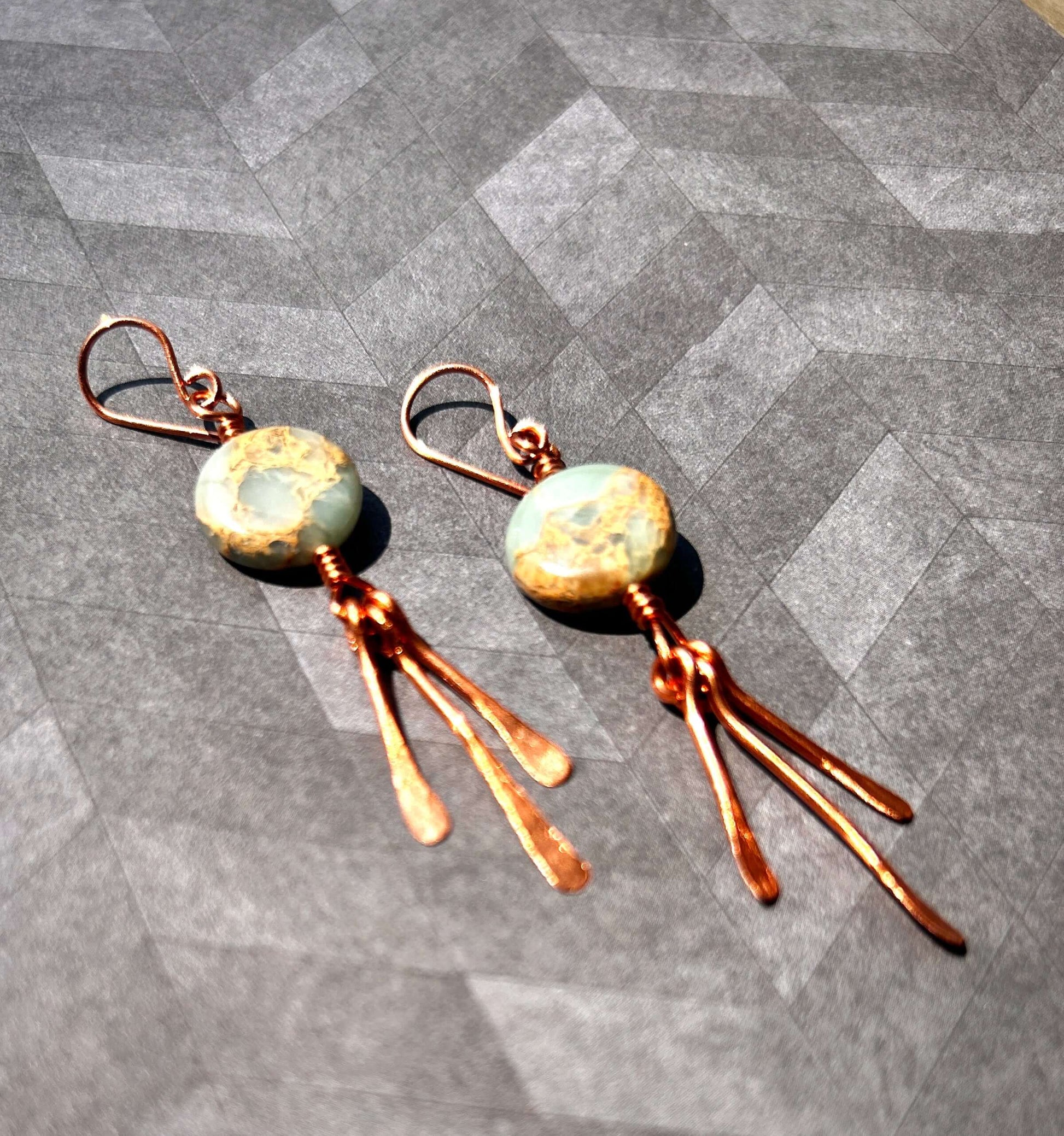 Sand & Sea Copper Handmade Earrings