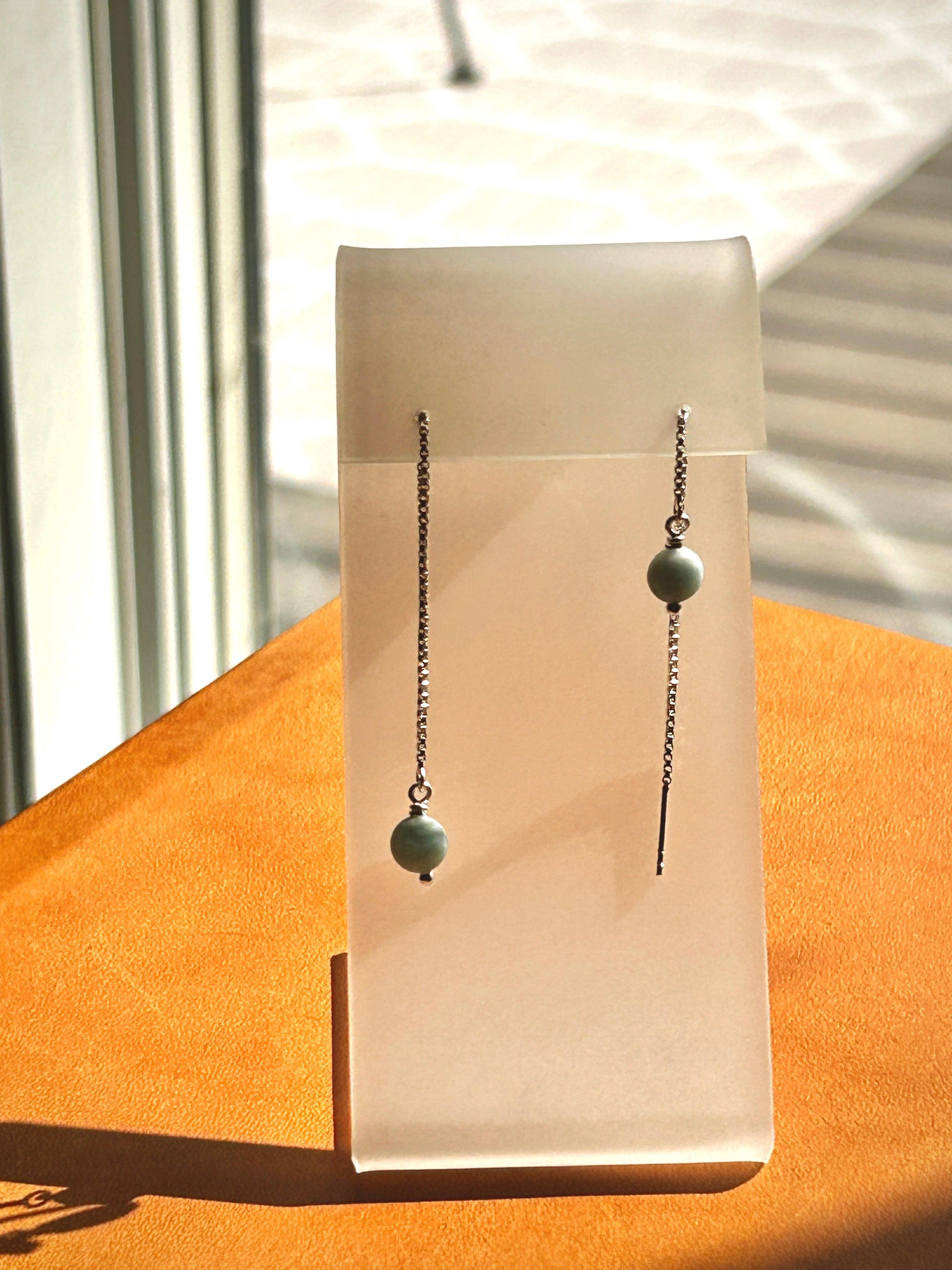 sterling silver chain threader earrings