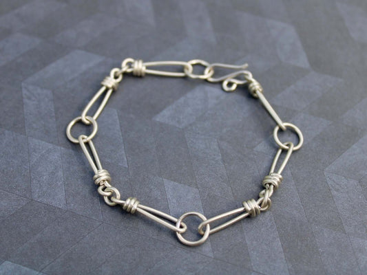 Sterling silver Twisted Link Bracelet