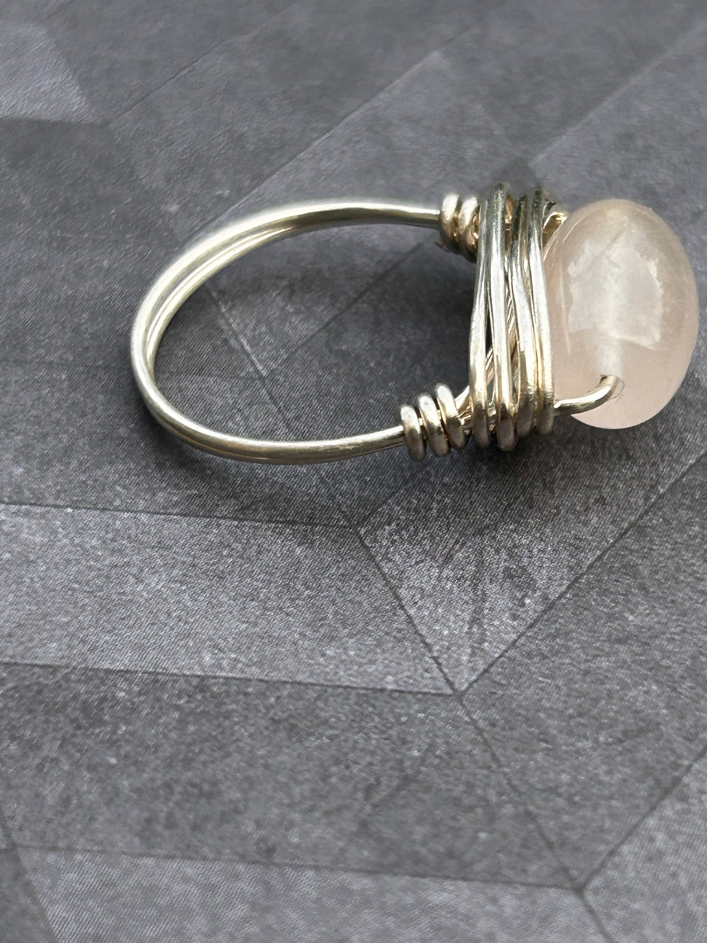 Sterling silver wire wrapped rose quartz