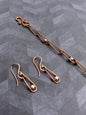 Two-toned Copper & Sterling Silver Bracelet and Earring Set