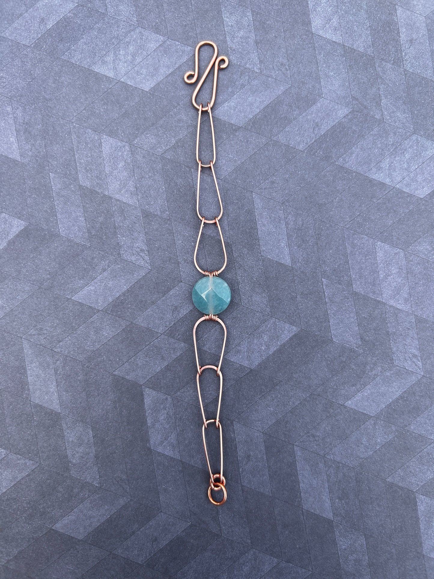 Wire Wrapped Copper Link Bracelet