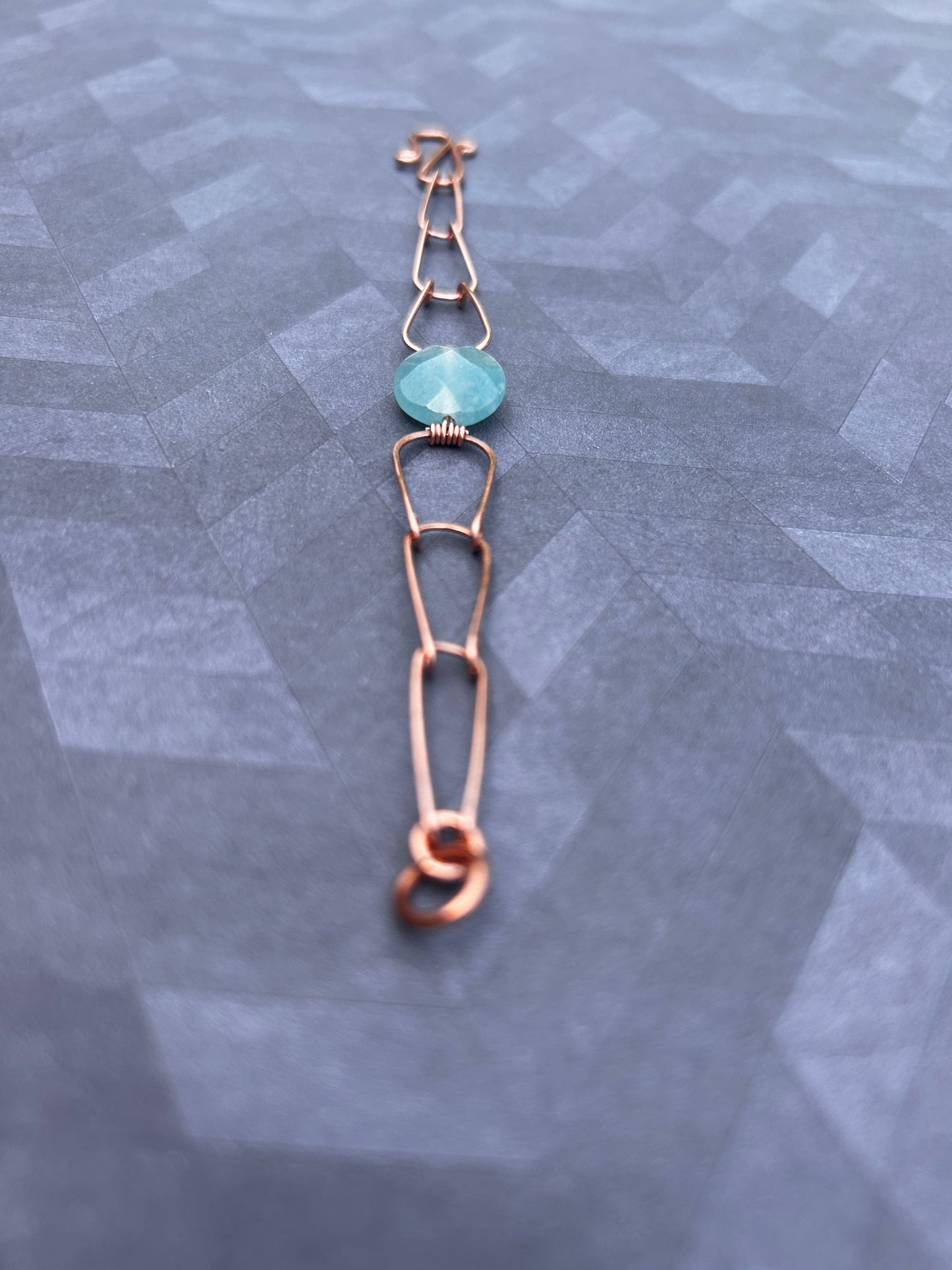 Wire Wrapped Copper Link Bracelet