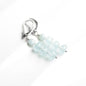 triple faceted blue quartz rondelle leverback earrings made in usa carrie foscato design