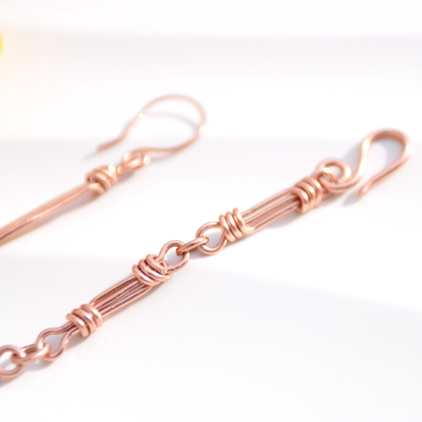 Copper Bar Link Bracelet – Handmade Wearable Art with a Nautical Touch