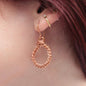 Copper Twist Dangle Hoops