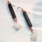 Woodland Drift | Mahogany & Mother of Pearl Copper Earrings | Summer Special - Carrie Foscato Design