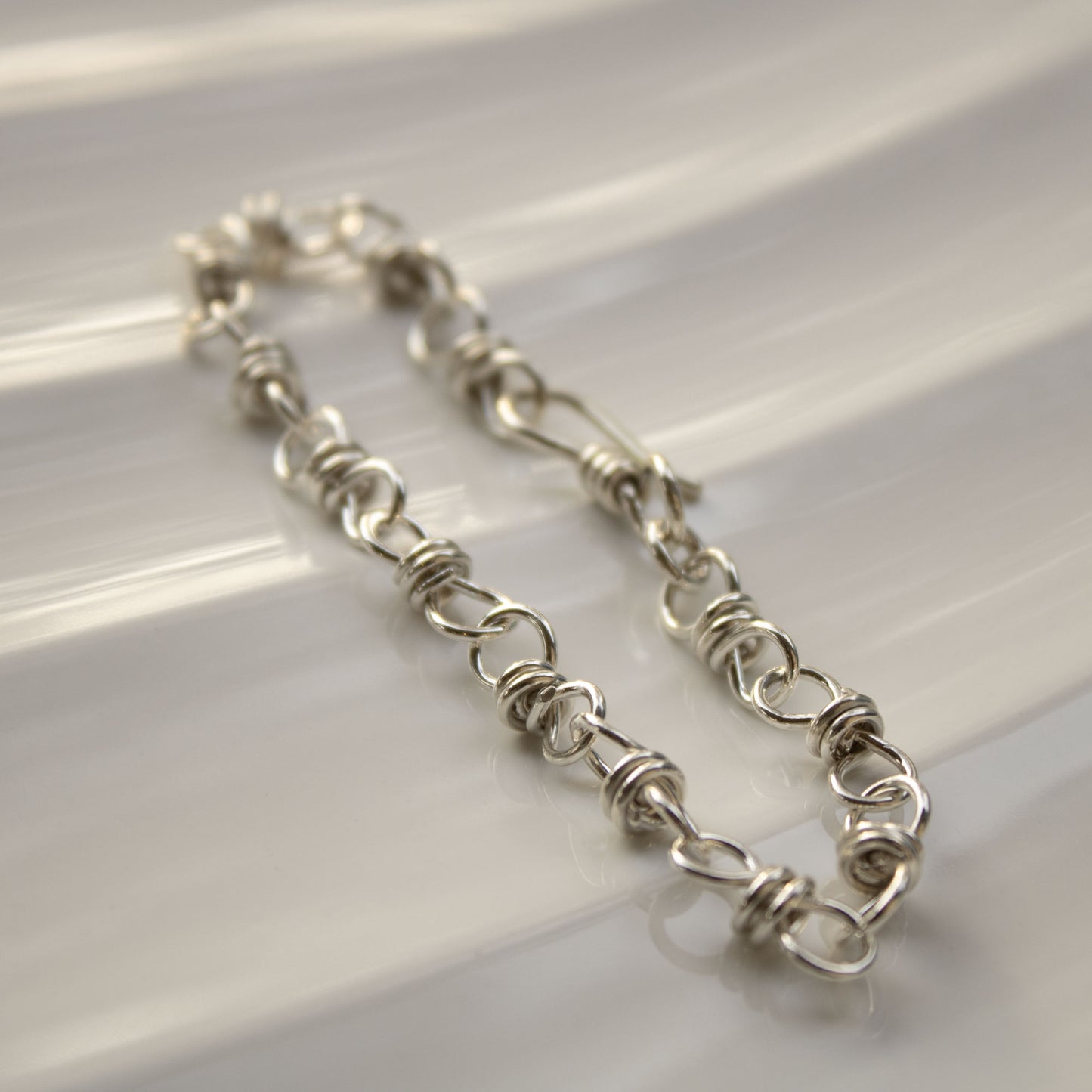 Extra Wrapped Infinity Chain Link Bracelet in Sterling Silver