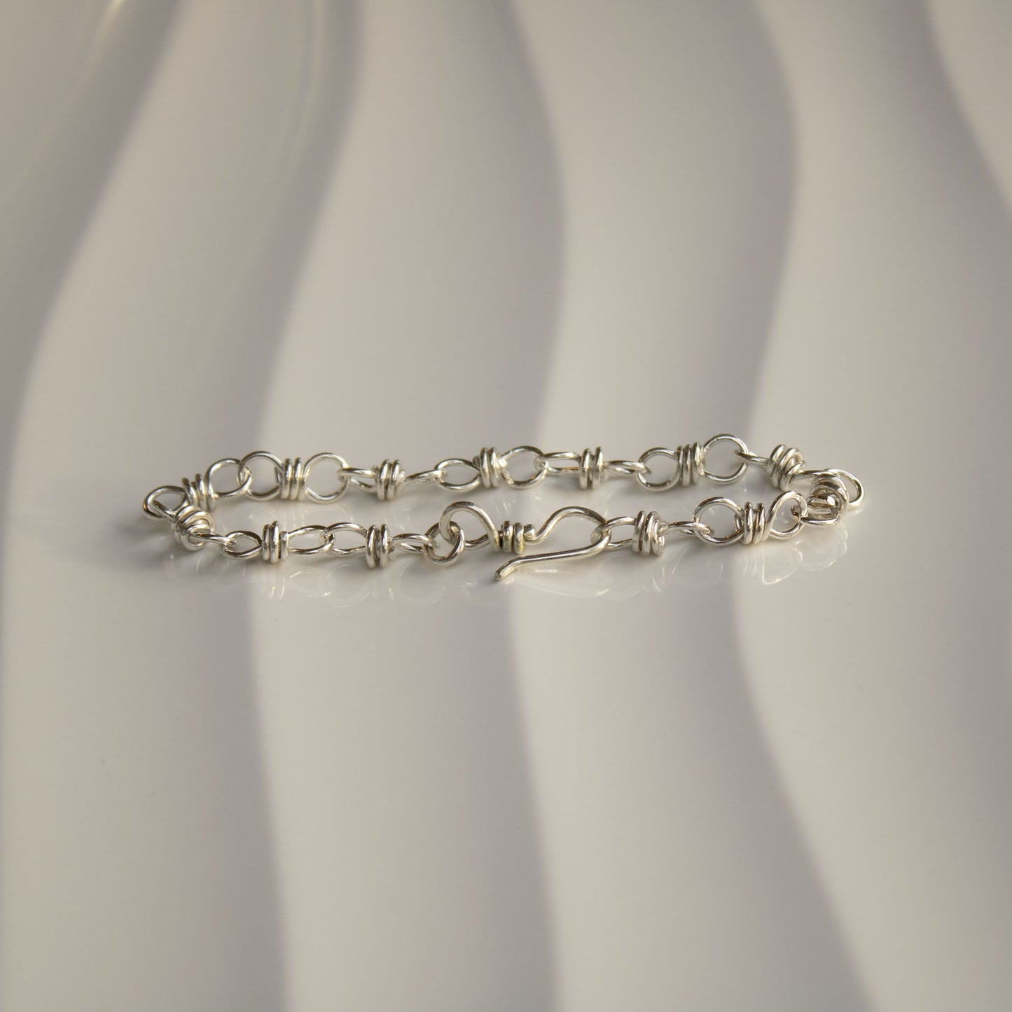 Extra Wrapped Infinity Chain Link Bracelet in Sterling Silver