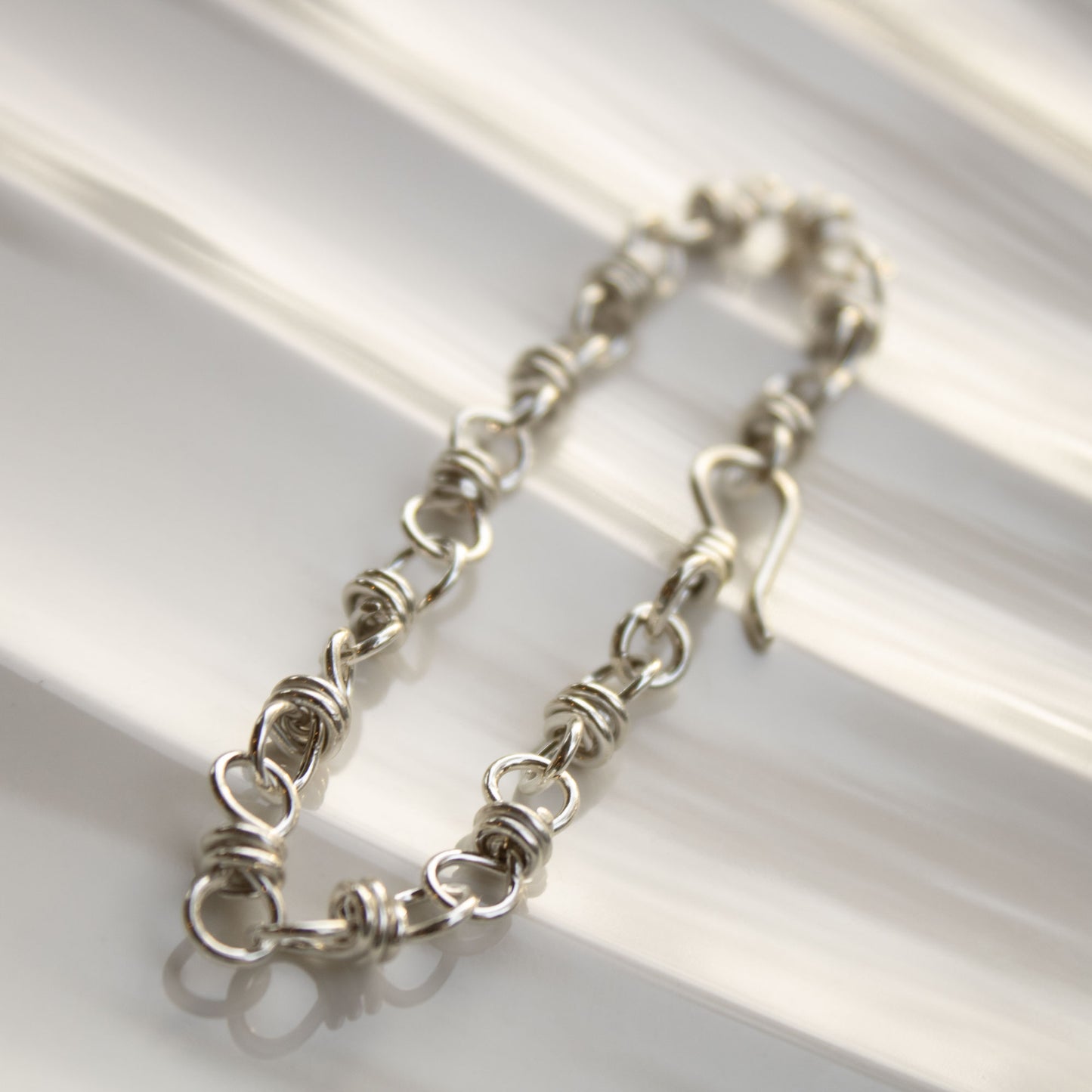 Extra Wrapped Infinity Chain Link Bracelet in Sterling Silver