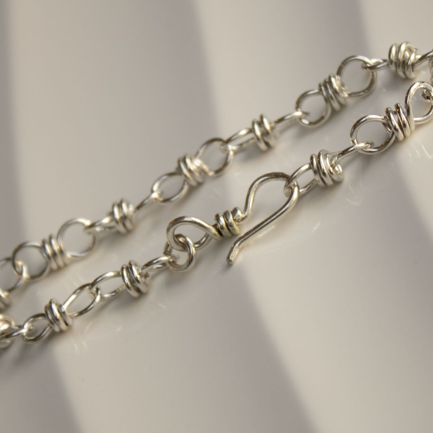 Extra Wrapped Infinity Chain Link Bracelet in Sterling Silver