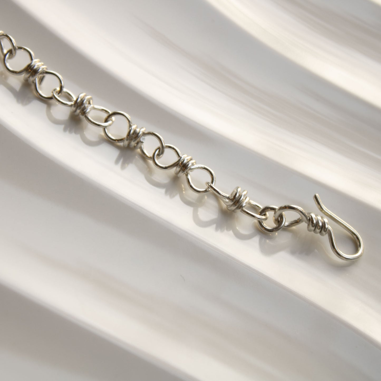 Extra Wrapped Infinity Chain Link Bracelet in Sterling Silver